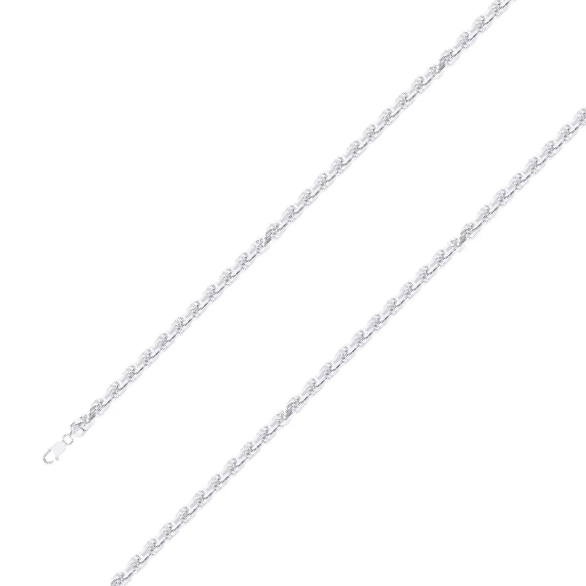 925 Sterling 4mm Silver Rope Chain Size- 9"