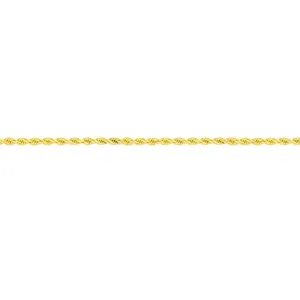 9ct Yellow Gold Silver Filled Rope Necklace 55cm