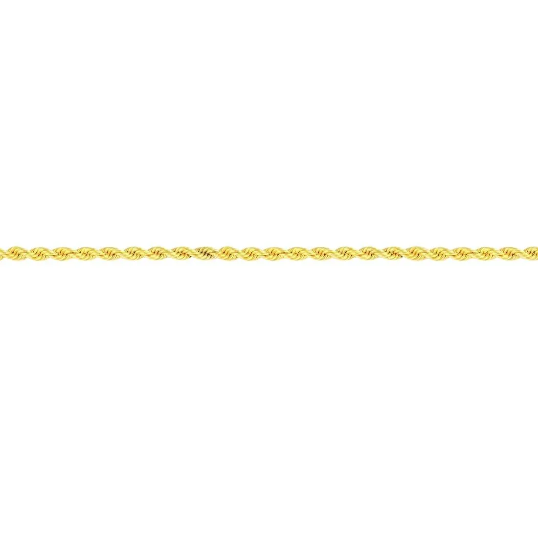 9ct Yellow Gold Silver Filled Rope Necklace 55cm