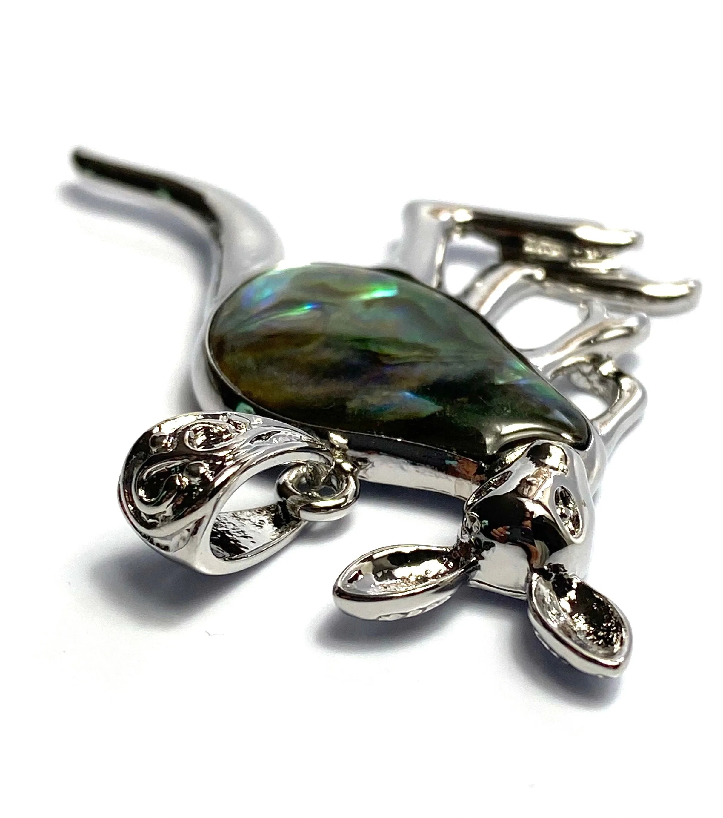Abalone mother of pearl kangaroo pendant, SKU#M987