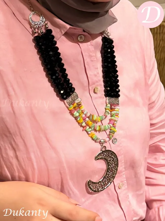 Afnan Necklace - Crystal and Broken Seashell