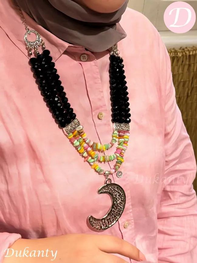 Afnan Necklace - Crystal and Broken Seashell