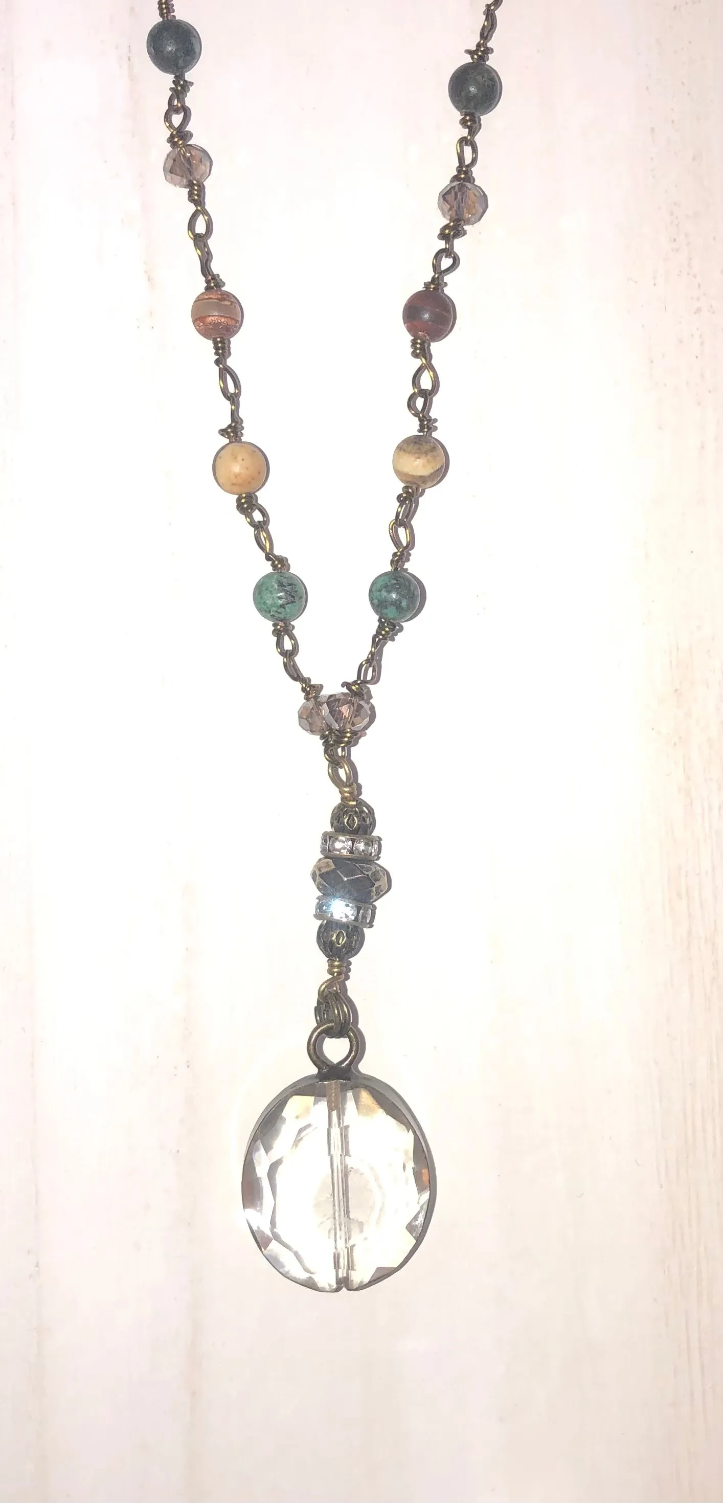 African Turquoise Beaded Necklace