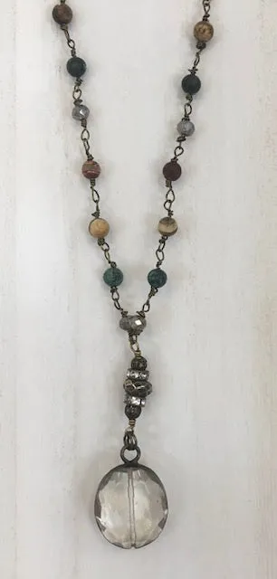 African Turquoise Beaded Necklace