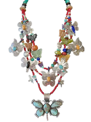 All Butterfy   Dragonfly Necklace by Kim Yubeta
