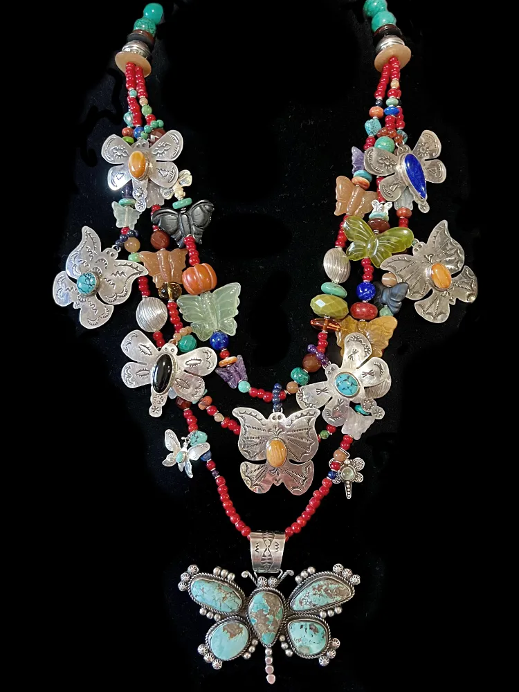 All Butterfy   Dragonfly Necklace by Kim Yubeta