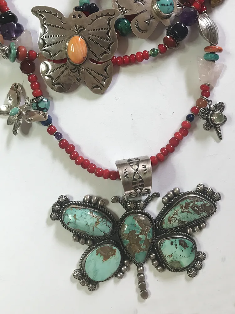All Butterfy   Dragonfly Necklace by Kim Yubeta