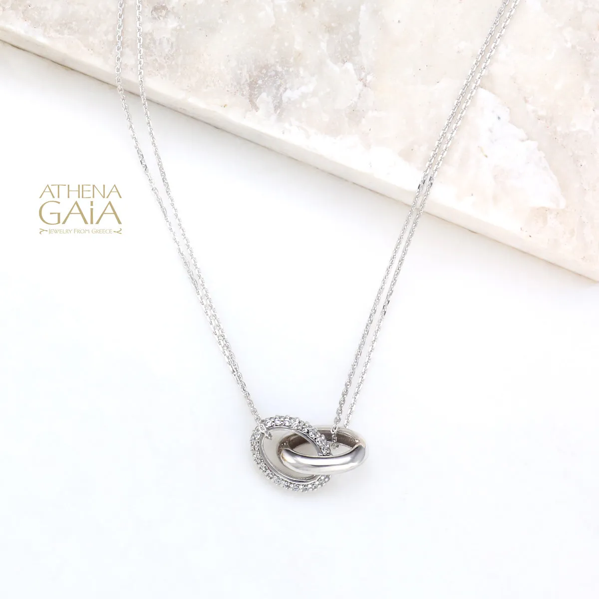 Al'Oro Love Bound Necklace White Gold (In-Stock)