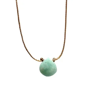 Amazonite Small Faceted Teardrop Gemstone Necklace