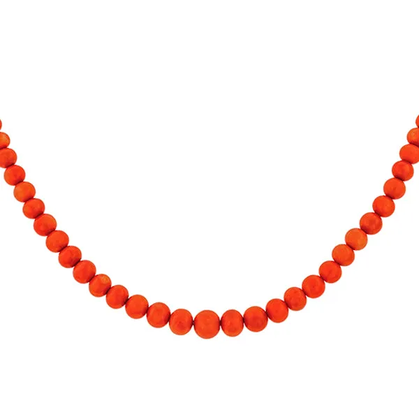 Antique Coral Bead Necklace
