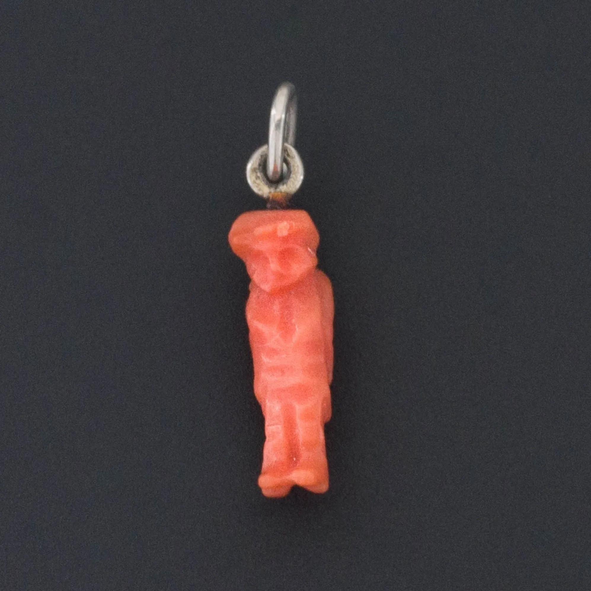 Antique Coral Lucky Gobbo Charm