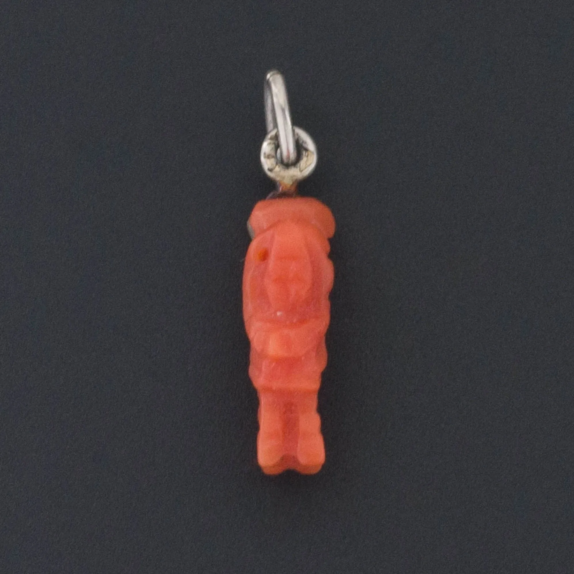 Antique Coral Lucky Gobbo Charm