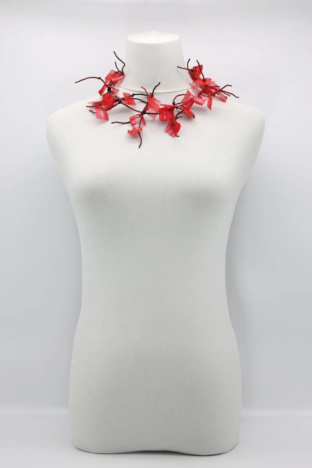 Aqua Coral Necklaces - Hand-painted - Short
