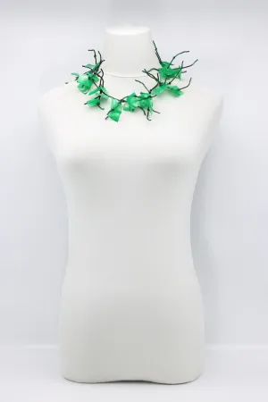 Aqua Coral Necklaces - Hand-painted - Short