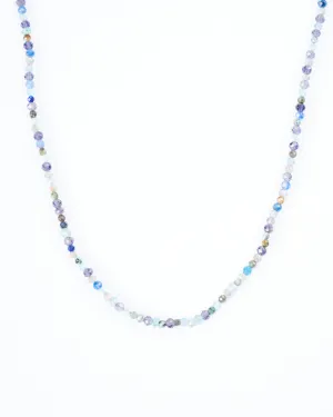 aqua, kyanite, iolite, turq button necklace
