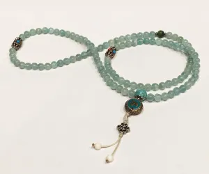AQUAMARINE NECKLACE MALA