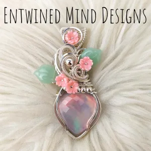 Aurora Opal Doublet Sterling Silver Statement Pendant