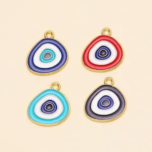 Authentic 12Pcs Evil Blue Eye Charms: Handcrafted Pendants for Necklaces & Bracelets