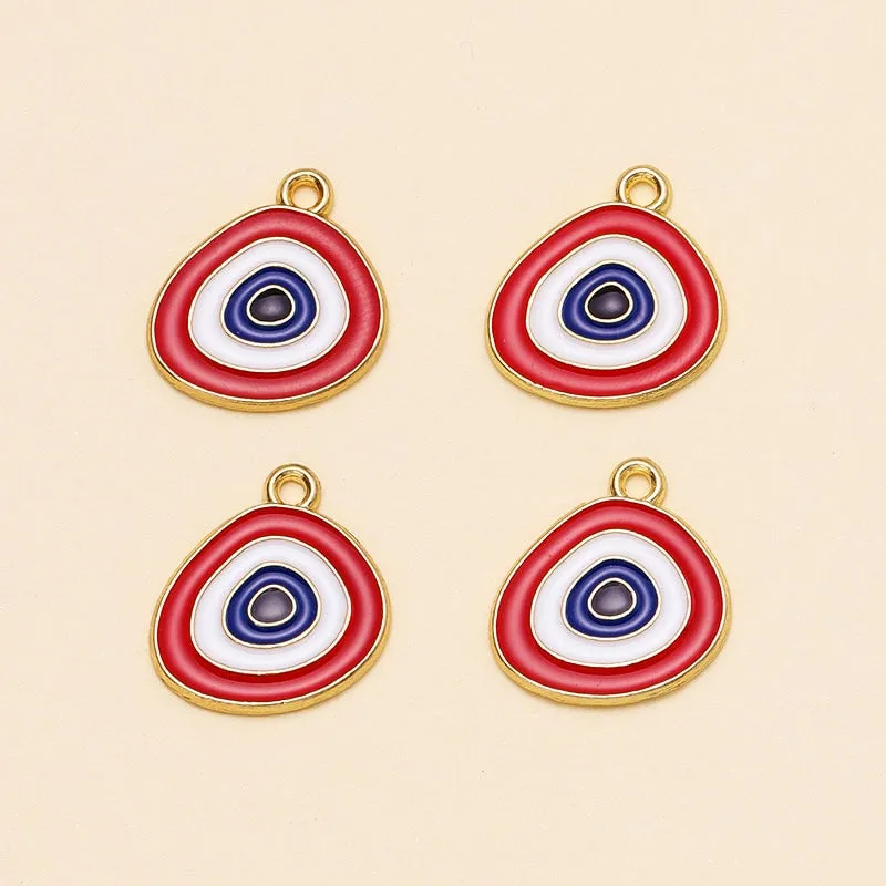 Authentic 12Pcs Evil Blue Eye Charms: Handcrafted Pendants for Necklaces & Bracelets