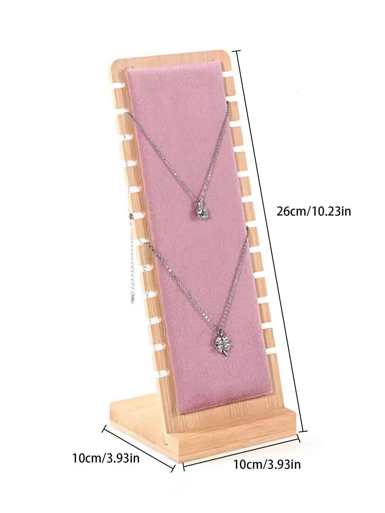 Bamboo Jewelry Display Stand Necklace Display Stand Wooden Multiple Necklace Easel Showcase Display Holder for Necklaces