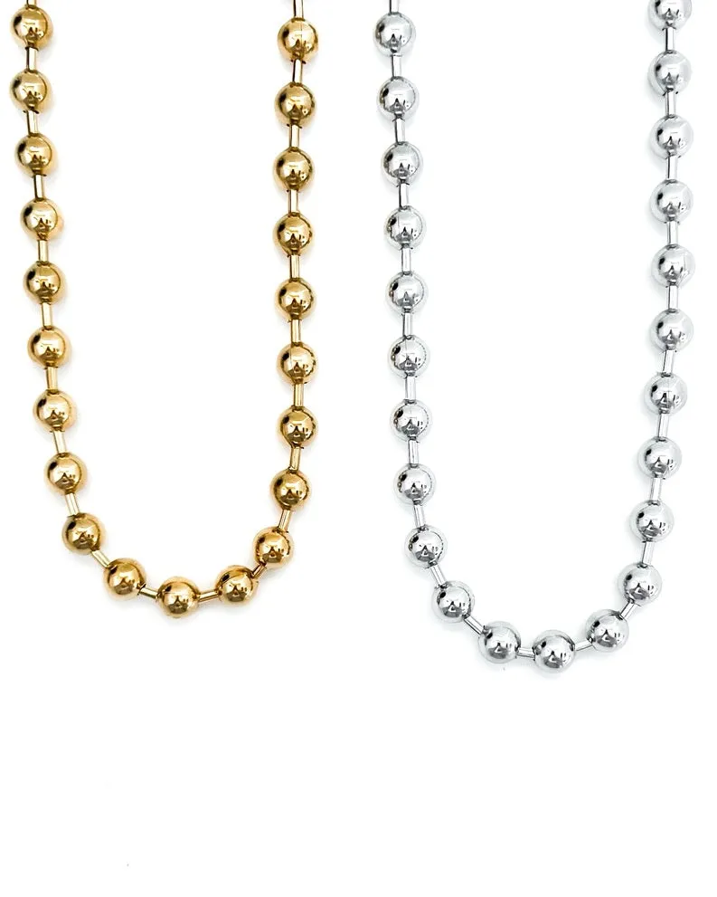 Barbara Beaded Gold Silver Necklace
