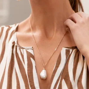 Baroque Pearl Necklace (Gold)