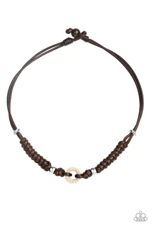 Beach Cruise Brown Paparazzi Men's Necklace