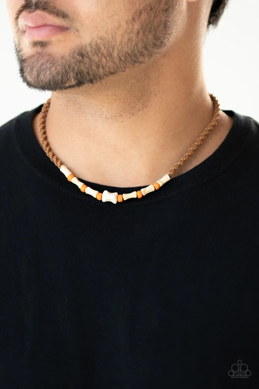 Beach Shark Orange Paparazzi Necklace