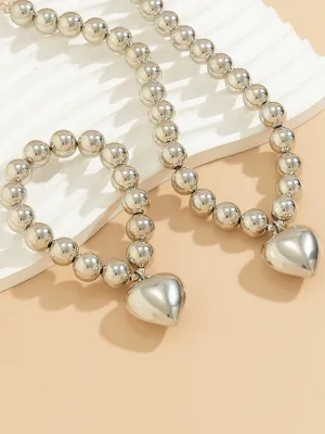 Beaded Heart Shape Shiny Bracelet Accessories   Dainty Necklaces Accessories