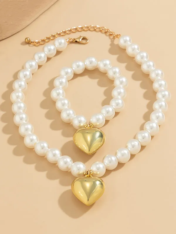 Beaded Heart Shape Shiny Bracelet Accessories   Dainty Necklaces Accessories