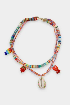Better Together Necklace in Mix Colors with Gold Shell
