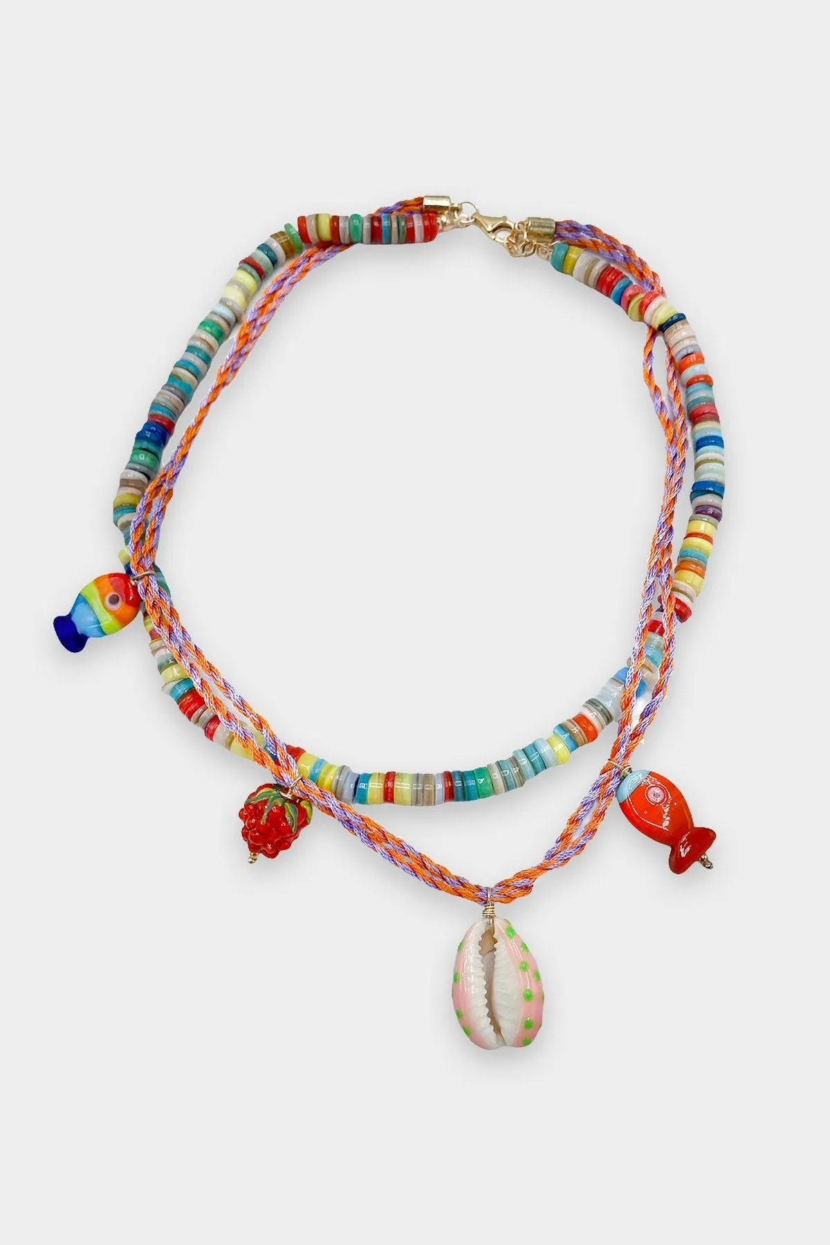 Better Together Necklace in Mix Colors with Gold Shell