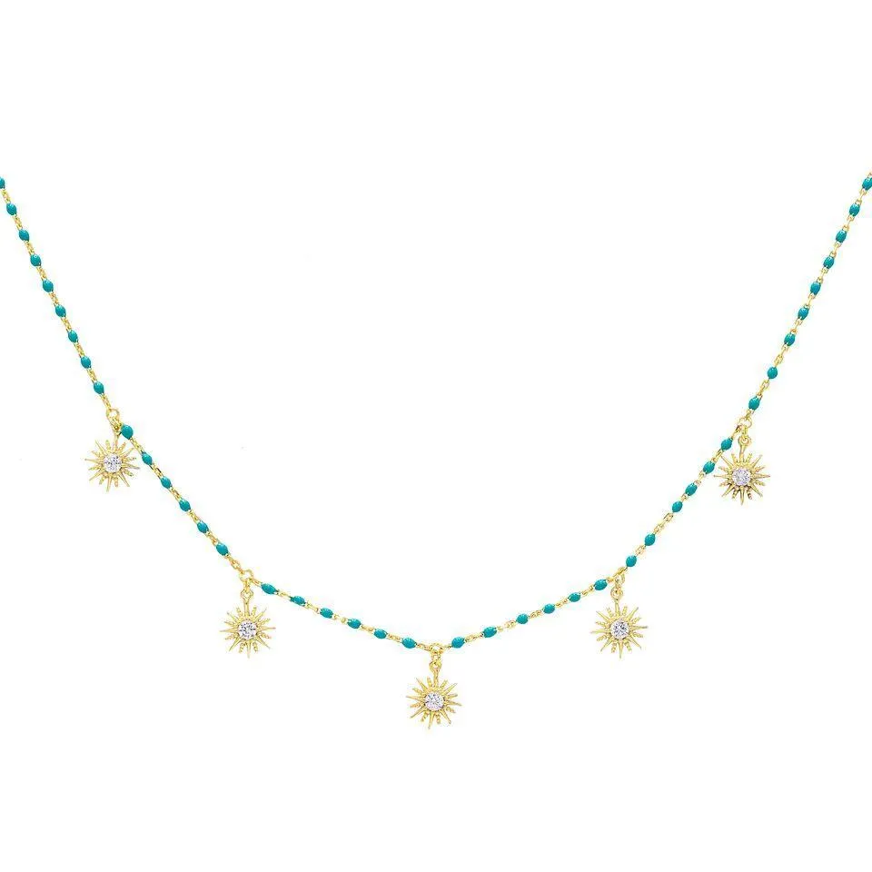 Bezel Starburst Necklace
