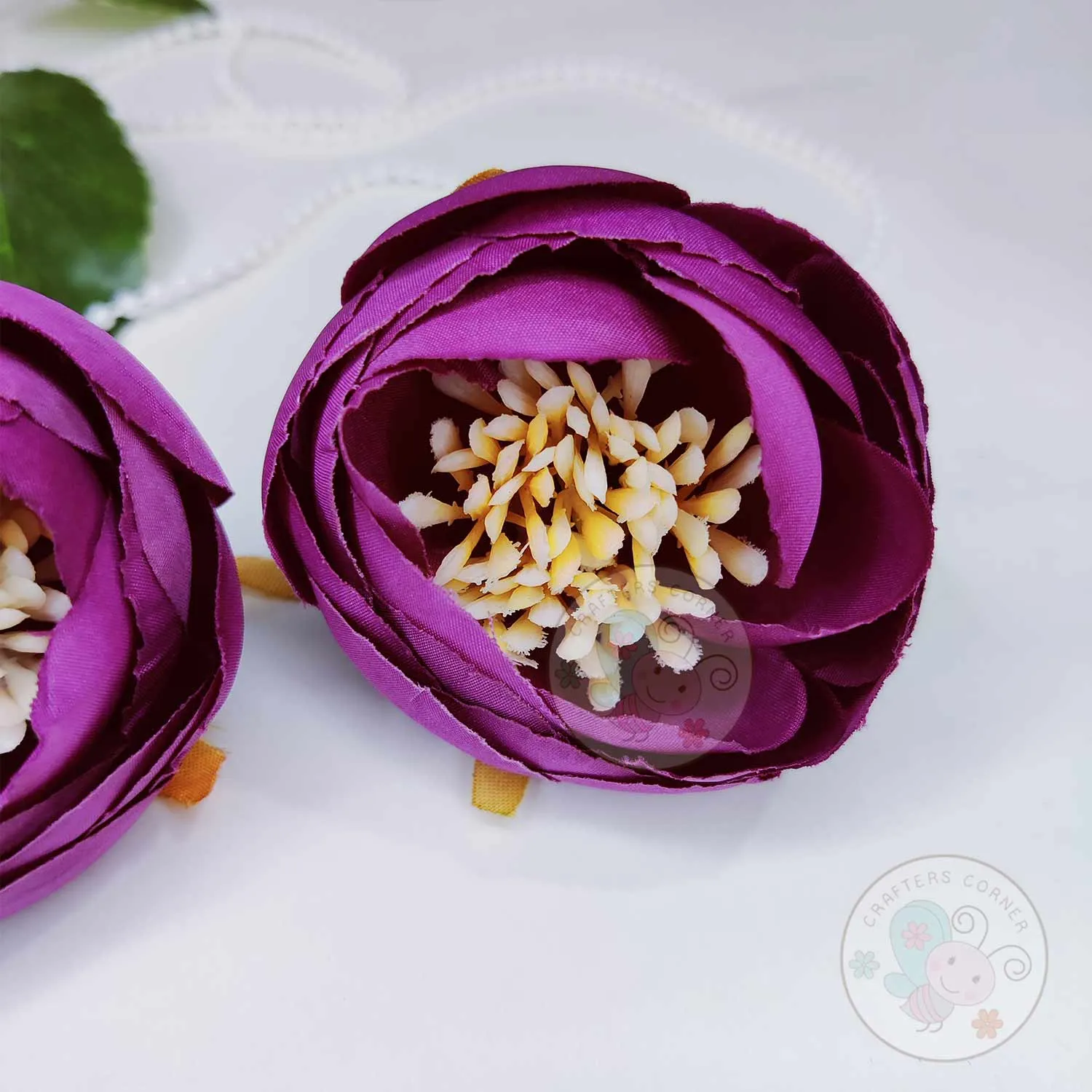 Big Cabbage Fabric Roses - Purple