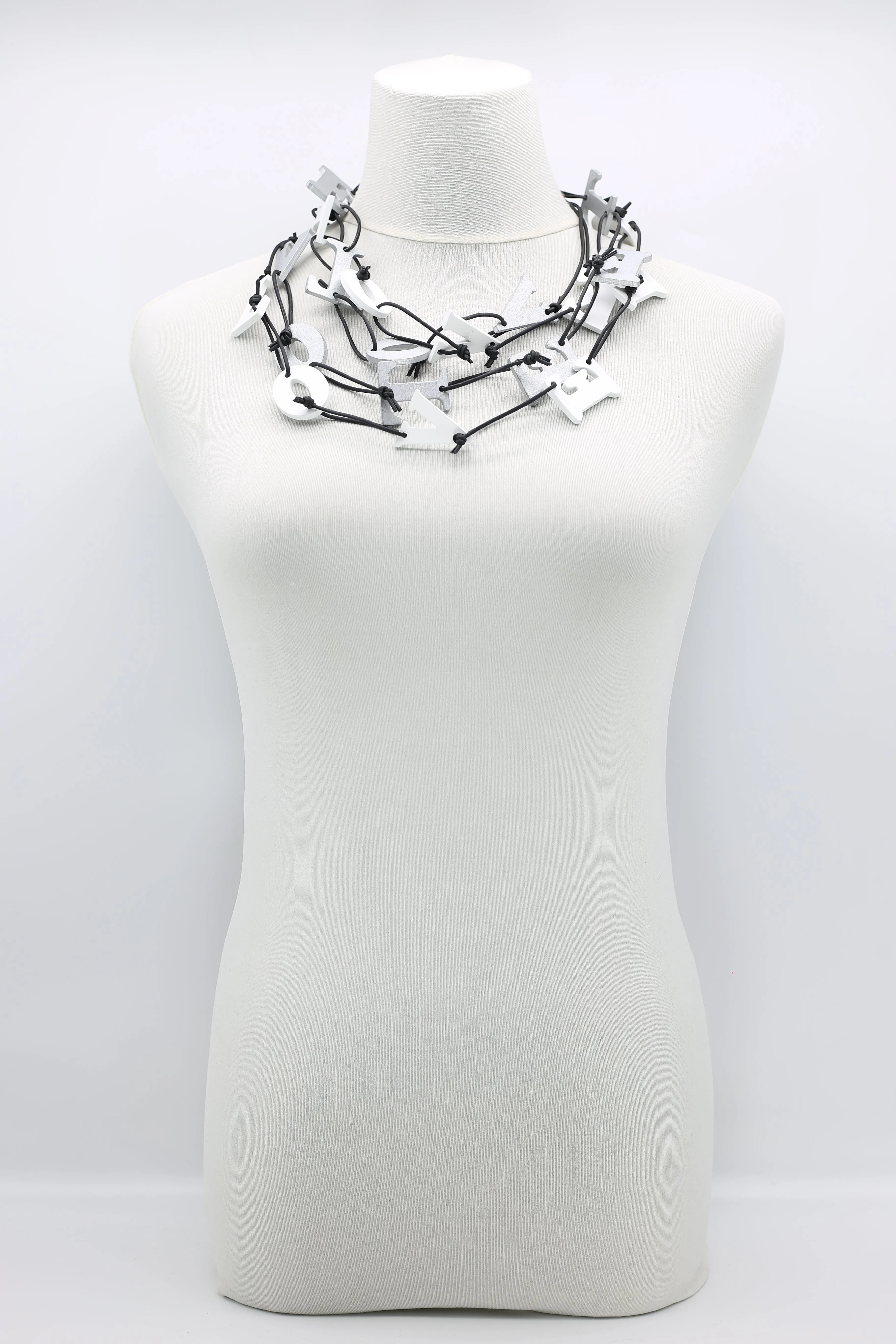 Big VOTE For LOVE on Leatherette Chain Necklaces Set