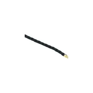 Black 5 mm Braided Leather 20" Cord with 14K Yellow Gold Lobster Clasp