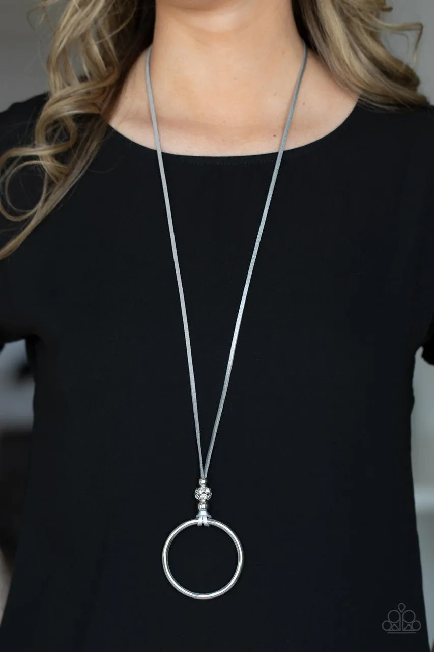 BLING Into Focus Silver Paparazzi Necklace