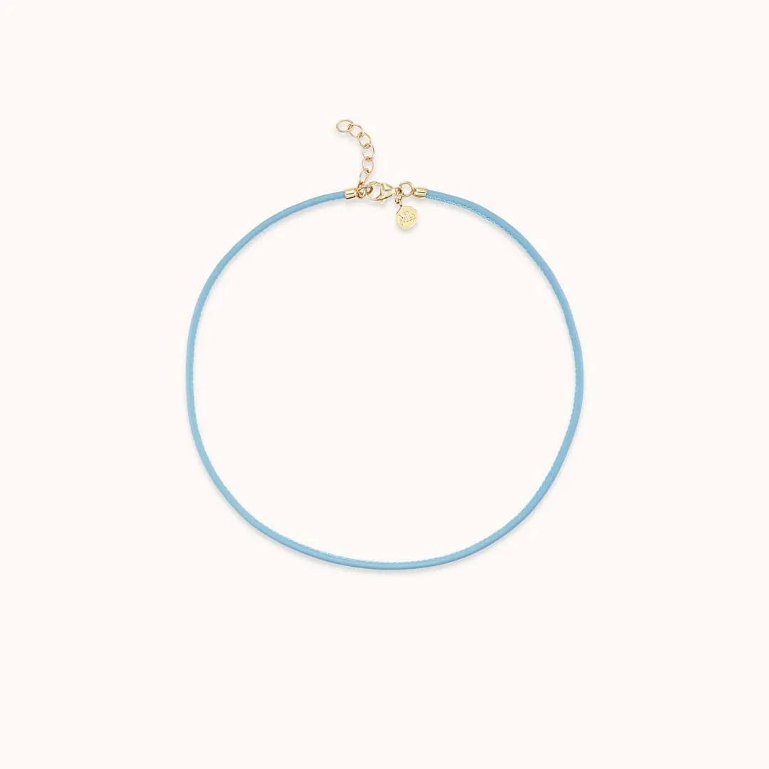 Blue Leather Cord