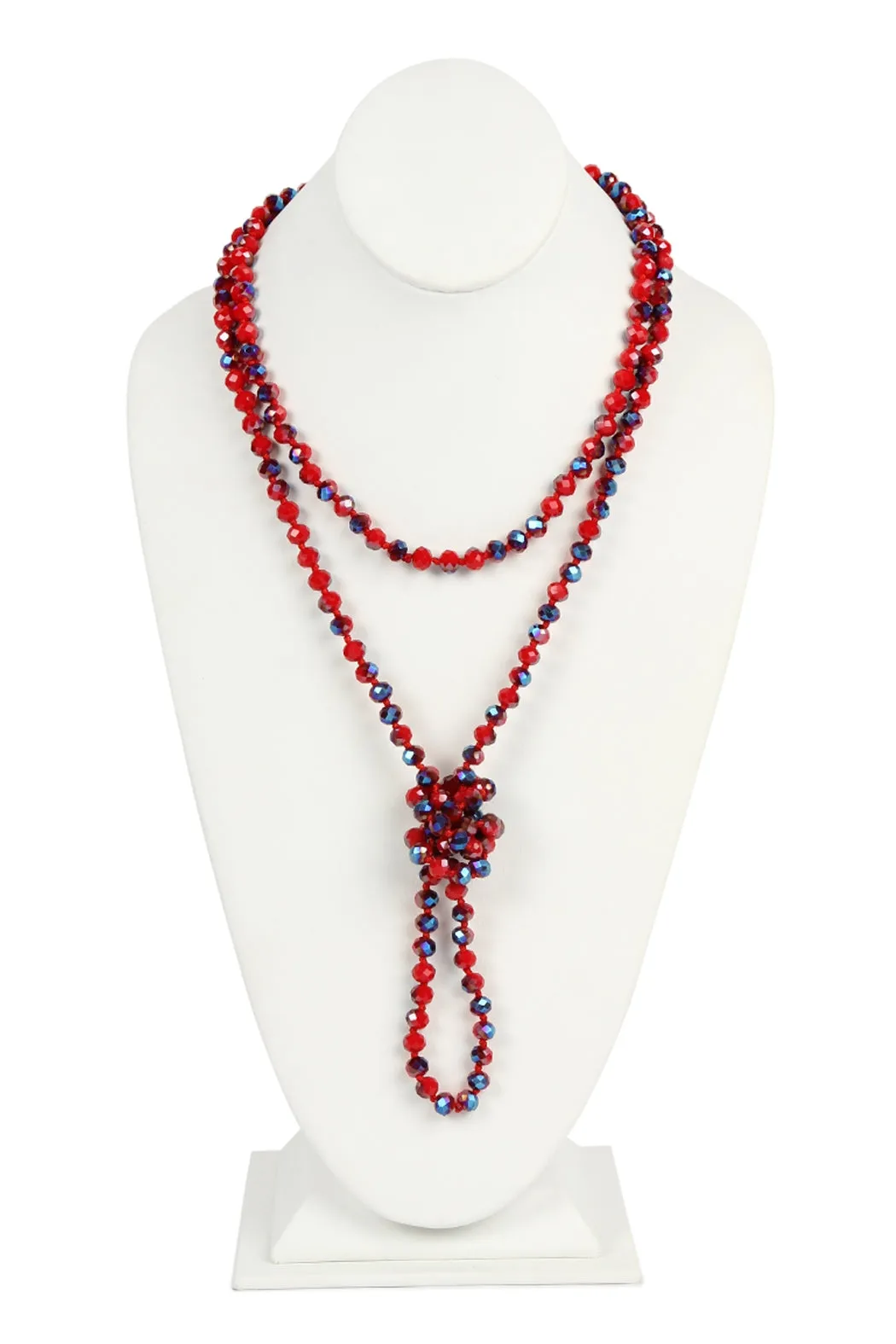 Blue Longline Hand Knotted Necklace - Pack of 6