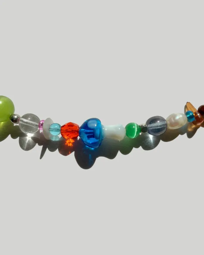 Blue Mushroom Necklace