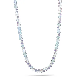 BLUE RAINBOW CRYSTAL BEADS NECKLACES #HNN1285-3 CRY AB (R-TH3)