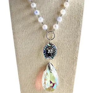 Blue Skies Long Beaded Bauble Necklace