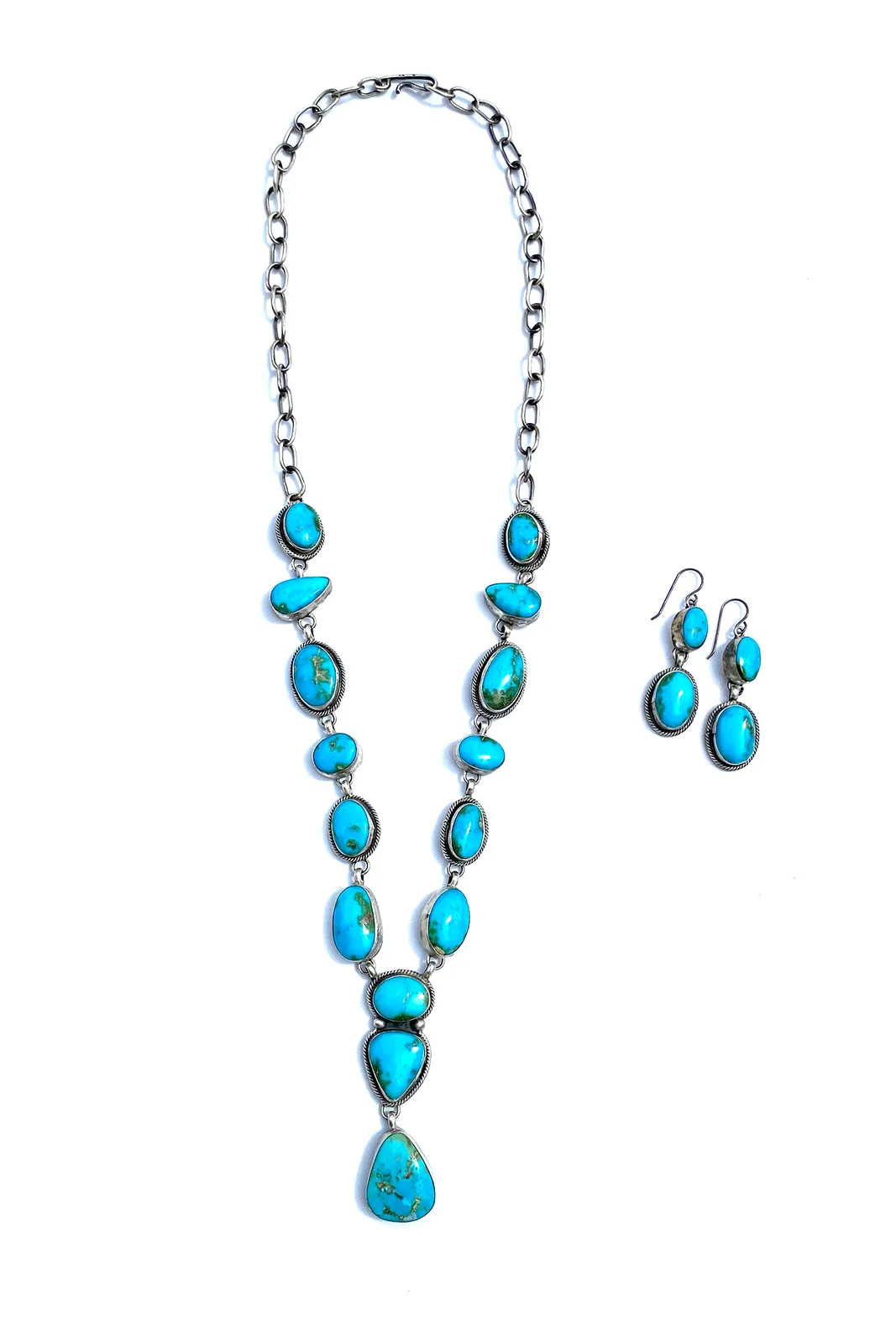 Bobby Johnson Sonoran Gold Turquoise Lariat Necklace