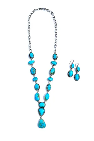 Bobby Johnson Sonoran Gold Turquoise Lariat Necklace