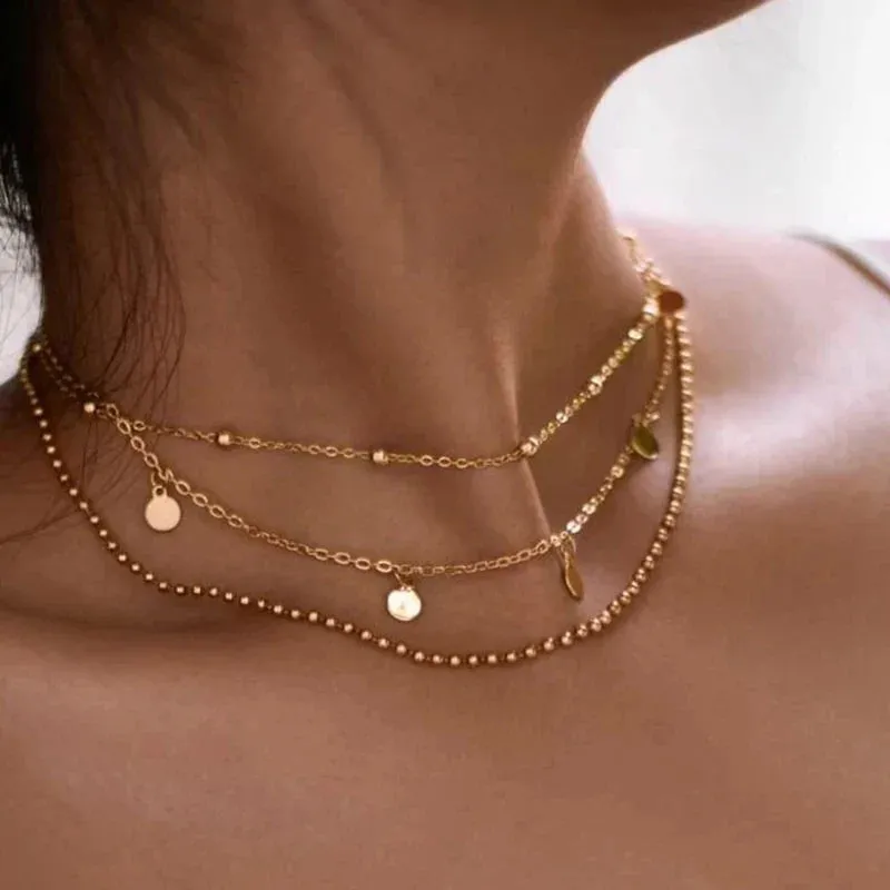 Bohemia Multilayer Crystal Butterfly Pendant Necklaces Women Hollow Heart Choker Necklace Fashion Jewelry Party
