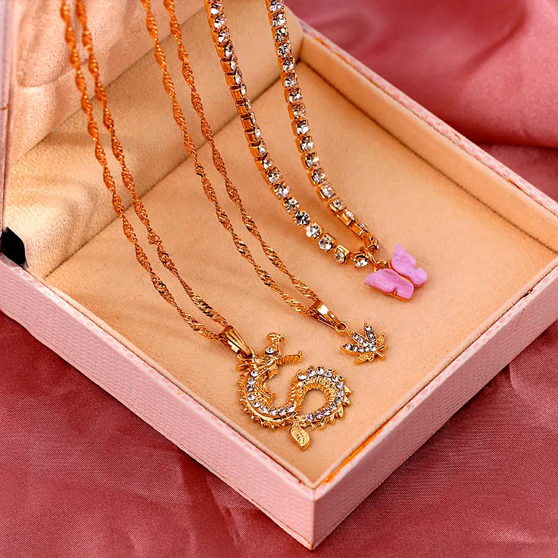 Bohemian Multilayer Necklace for Women with Pendant Variants