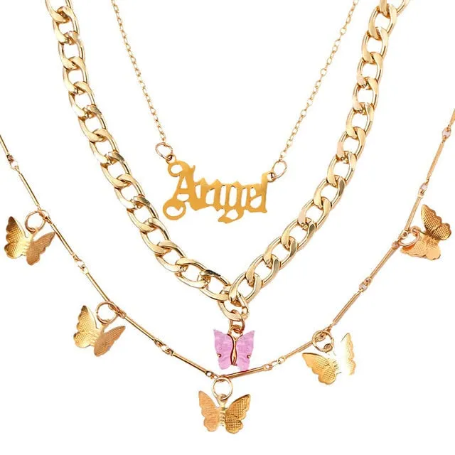 Bohemian Multilayer Necklace for Women with Pendant Variants