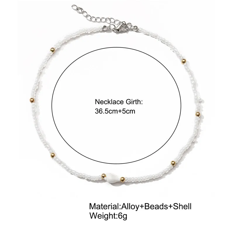 Bohemian Natural Shell Choker Necklace for Women