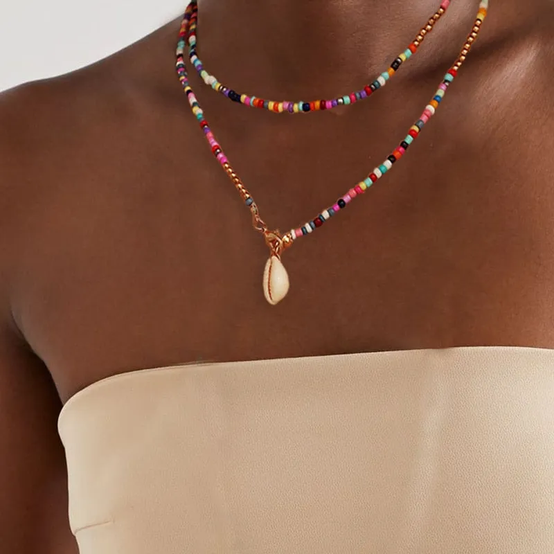 Bohemian Natural Shell Choker Necklace for Women