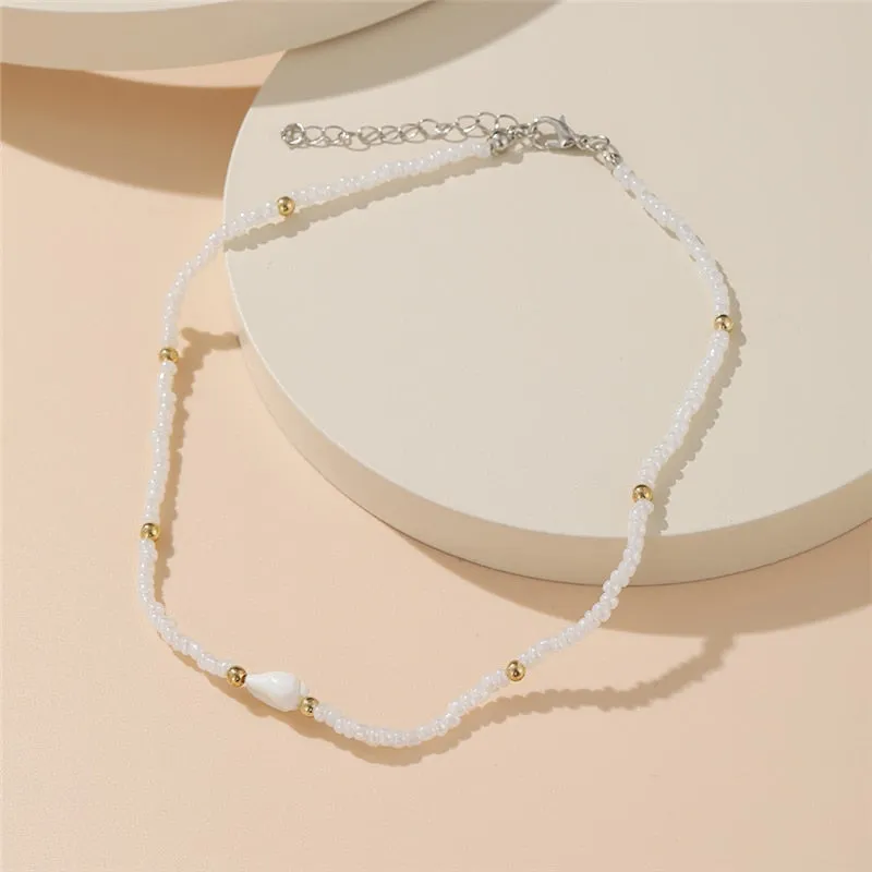 Bohemian Natural Shell Choker Necklace for Women